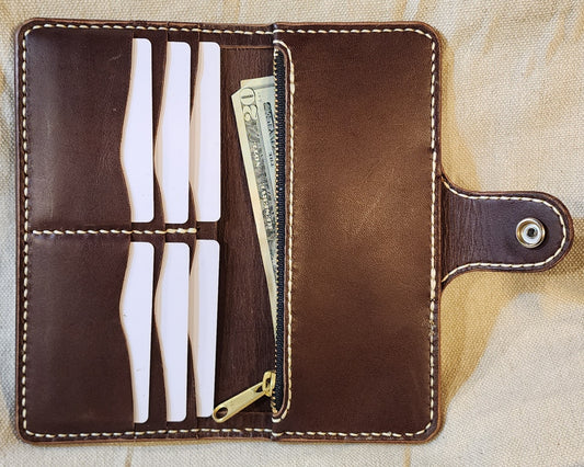 Lady's Snap Wallet Mahogany